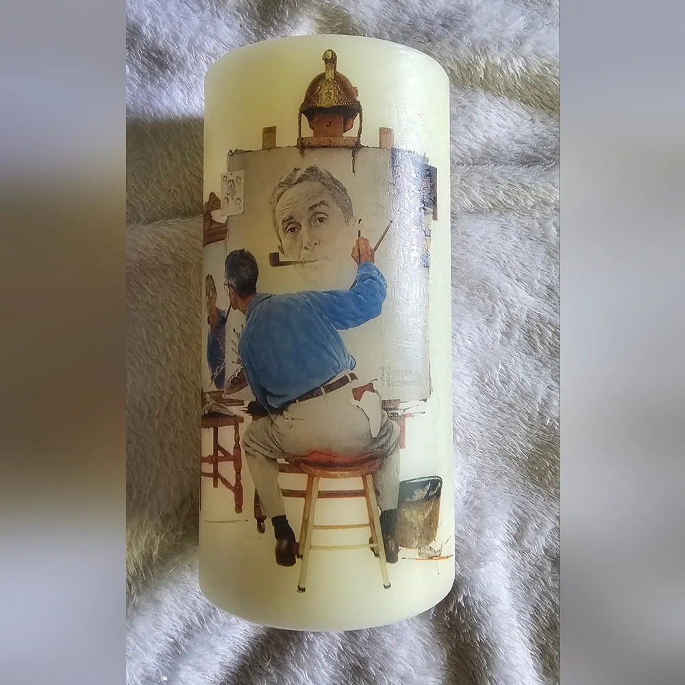 Norman Rockwell Flameless Candles 3 x 6 - Set